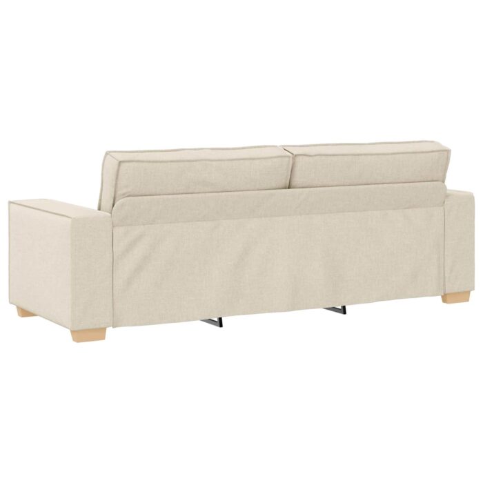 Sofa Set 3 pcs Beige 220 x 80 x 84 cm Leinenmischgewebe – Bild 7