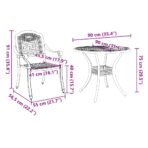 Garten Essgruppe 5 pcs Bronze Aluminium – Bild 13