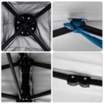 Camping-Zelt-Set mit Dach 2 pcs Blau Taffeta und Stoff – Bild 12