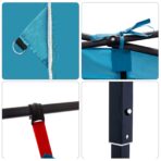 Camping-Zelt-Set mit Dach 2 pcs Blau Taffeta und Stoff – Bild 13