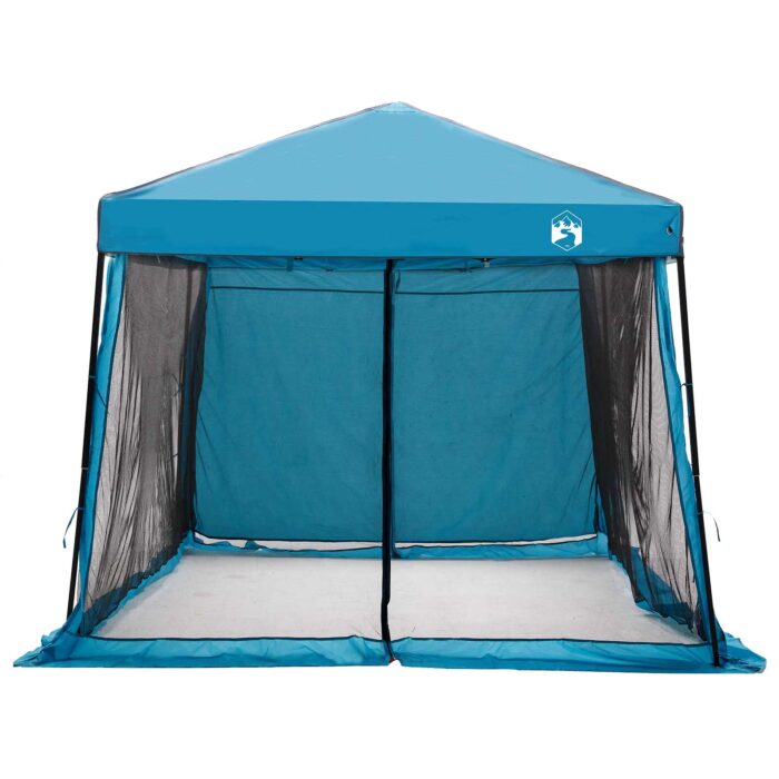 Camping-Zelt-Set mit Dach 2 pcs Blau Taffeta und Stoff – Bild 2