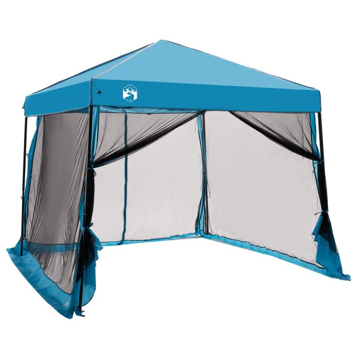 Camping-Zelt-Set mit Dach 2 pcs Blau Taffeta und Stoff – Bild 4