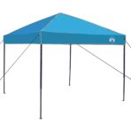 Camping-Zelt-Set mit Dach 2 pcs Blau Taffeta und Stoff – Bild 7
