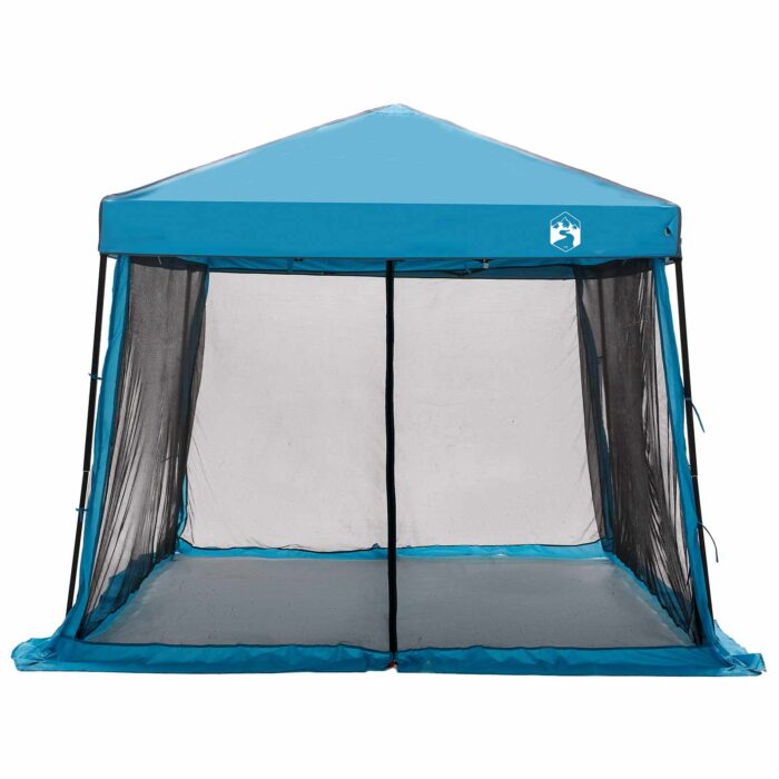 Camping-Zelt-Set mit Dach 2 pcs Blau Taffeta und Stoff – Bild 8