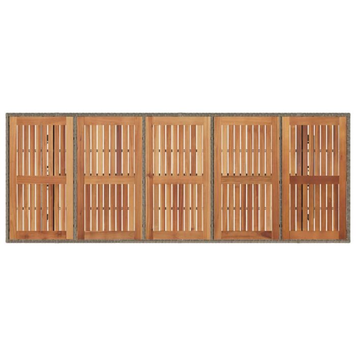 Garten Essgruppe 9 pcs Schwarz und Braun Poly-Rattan – Bild 8