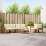 Outdoor-Sofagarnitur 7 pcs Natur Massivholz Akazie