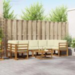 Outdoor-Sofagarnitur 8 pcs Natur Massivholz Akazie