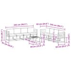 Outdoor-Sofagarnitur 9 pcs Natur Massivholz Akazie – Bild 8