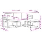 Outdoor-Sofagarnitur 4 pcs Natur – Bild 6