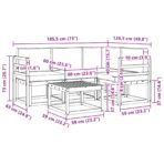 Outdoor-Sofagarnitur 5 pcs Natur Massivholz Akazie – Bild 8