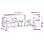 Sofa Set 5 pcs Natur – Bild 7