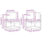 Sofa Set 5 pcs Natur – Bild 8