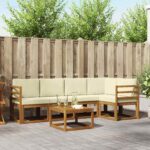 Sofa Set 6 pcs Natur Massivholz Akazie