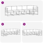 Outdoor-Sofagarnitur 6 pcs Natur Massivholz Akazie – Bild 7