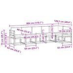 Outdoor-Sofagarnitur 6 pcs Natur Massivholz Akazie – Bild 8