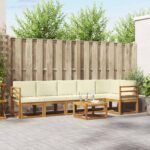 Outdoor-Sofagarnitur 7 pcs Natur Massivholz Akazie