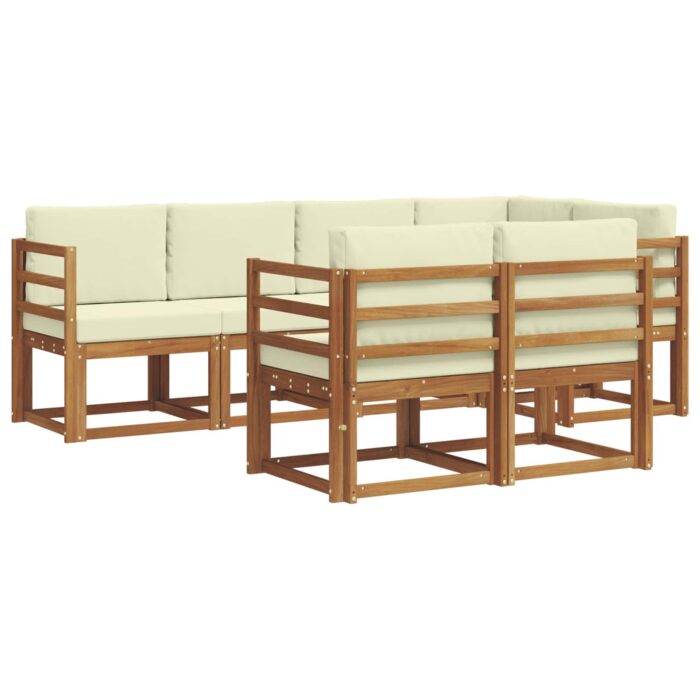 Outdoor-Sofagarnitur 7 pcs Natur Massivholz Akazie – Bild 2