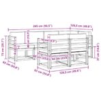 Outdoor-Sofagarnitur 7 pcs Natur Massivholz Akazie – Bild 7