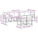 Outdoor-Sofagarnitur 8 pcs Natur Massivholz Akazie – Bild 8