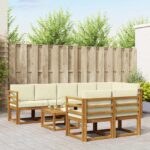 Outdoor-Sofagarnitur 9 pcs Natur Massivholz Akazie