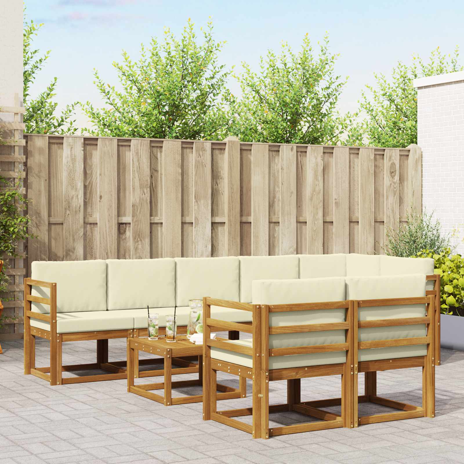 3366588_1.jpg Outdoor-Sofagarnitur 9 pcs Natur Massivholz Akazie – Bild 1