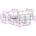 Outdoor-Sofagarnitur 9 pcs Natur Massivholz Akazie – Bild 11