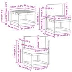 Outdoor-Sofagarnitur 9 pcs Natur Massivholz Akazie – Bild 12