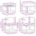 Outdoor-Sofagarnitur 7 pcs Natur Massivholz Akazie – Bild 10