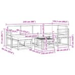 Outdoor-Sofagarnitur 7 pcs Natur Massivholz Akazie – Bild 9