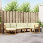 Outdoor-Sofagarnitur 7 pcs Natur Massivholz Akazie