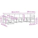 Outdoor-Sofagarnitur 7 pcs Natur Massivholz Akazie – Bild 8