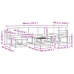 Outdoor-Sofagarnitur 8 pcs Natur Massivholz Akazie – Bild 10