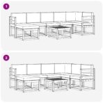 Outdoor-Sofagarnitur 8 pcs Natur Massivholz Akazie – Bild 9