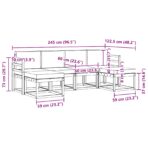 Outdoor-Sofagarnitur 6 pcs Natur Massivholz Akazie – Bild 6