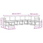 Outdoor-Sofagarnitur 8 pcs Natur Massivholz Akazie – Bild 7