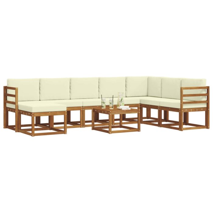 Outdoor-Sofagarnitur 9 pcs Natur Massivholz Akazie – Bild 3