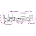 Outdoor-Sofagarnitur 9 pcs Natur Massivholz Akazie – Bild 9