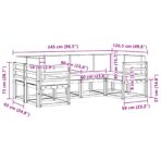 Outdoor-Sofagarnitur 6 pcs Natur Massivholz Akazie – Bild 6