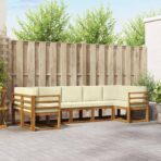 Outdoor-Sofagarnitur 7 pcs Natur Massivholz Akazie