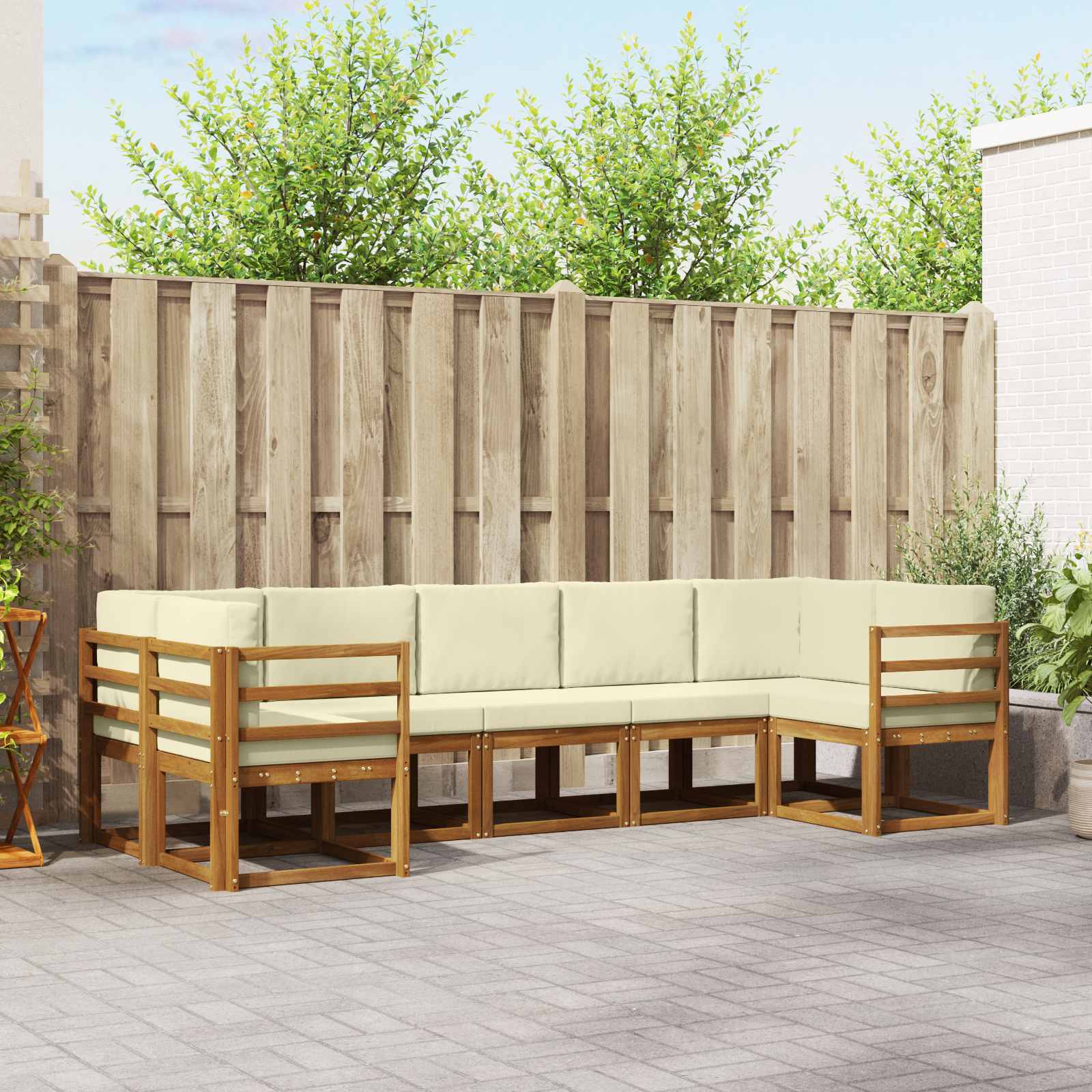 3366903_1.jpg Outdoor-Sofagarnitur 7 pcs Natur Massivholz Akazie – Bild 1