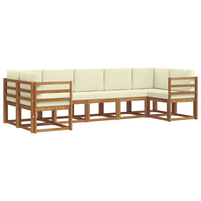 Outdoor-Sofagarnitur 7 pcs Natur Massivholz Akazie – Bild 2