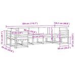 Outdoor-Sofagarnitur 7 pcs Natur Massivholz Akazie – Bild 7