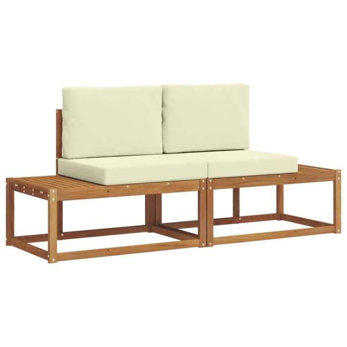 Outdoor-Sofagarnitur 2 pcs Natur 182,5 x 63 x 73 cm – Bild 2