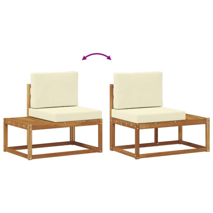 Outdoor-Sofagarnitur 2 pcs Natur 182,5 x 63 x 73 cm – Bild 7