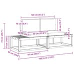 Outdoor-Sofagarnitur 2 pcs Natur 182,5 x 63 x 73 cm – Bild 8