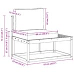 Outdoor-Sofagarnitur 2 pcs Natur 182,5 x 63 x 73 cm – Bild 9