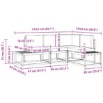 Outdoor-Sofagarnitur 4 Stück Natur Massivholz Akazie – Bild 10