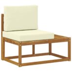 Outdoor-Sofagarnitur 4 Stück Natur Massivholz Akazie – Bild 6