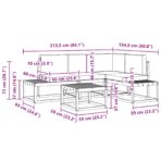 Outdoor-Sofagarnitur 5 Stück Natur Massivholz Akazie – Bild 11