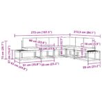 Outdoor-Sofagarnitur 6 Stück Natur Massivholz Akazie – Bild 10